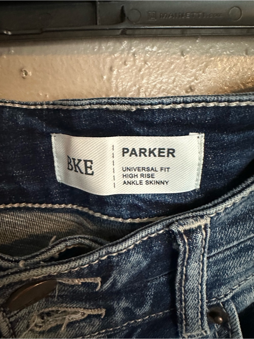 Parker Blue Washed Cropped Distressed Jeans - Picture 3 of 4